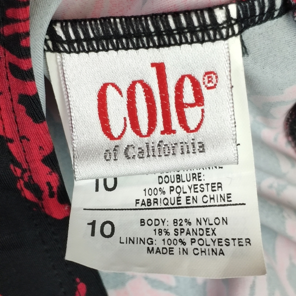 Cole of California Floral Halter Swim Top Size 10 - Picture 9 of 10